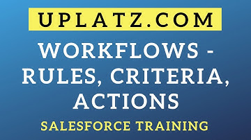 Workflows - Rules, Criteria, Actions | Salesforce Administration | Salesforce Training | Uplatz