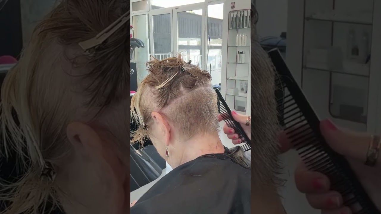 Cutting pixie haircut #haircut #hair #hairstyle #hairdresser #salon #video #pixiehaircut #blowup