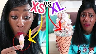 미니어쳐 아이스크림 vs 큰 아이스크림!Tiny Ice Cream vs Large Ice Cream!!