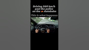 DRIVING 260 KM/H past POLICE on GERMAN AUTOBAHN 🚨🚀😱 #shorts #germanautobahn #nospeedlimit