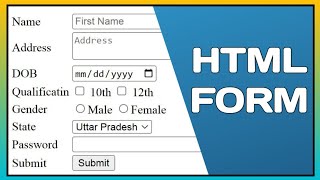Html Form Tutorial | Form in Html in Notepad | How to make html form.