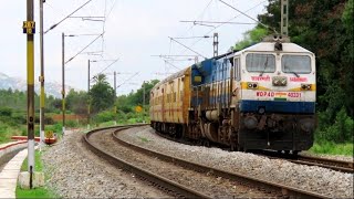 Land Slide effect in Konkan Railways | Sabarmati WDP4D powers Porbandar-Kochuveli express via SWR