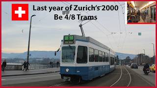 Zürich's 2000 VBZ BE 4/8 Tram (Schindler Waggon) - Final Year (2026) in Service