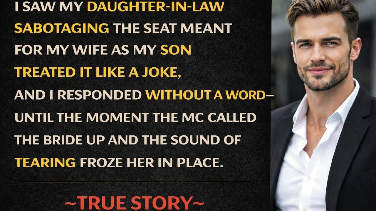 At My Son's Wedding, My Daughter-In-Law Coated My Wife's Seat With Super Glue, But I Calmly Exchange