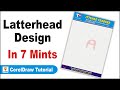 Coreldraw 9 Tutorial in Urdu/Hindi | How to Make Latterhead Design in Creldraw 9 (2020)