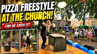 Pizza Spinning Show Go wrong( Full recipe for freestyle pizza dough)