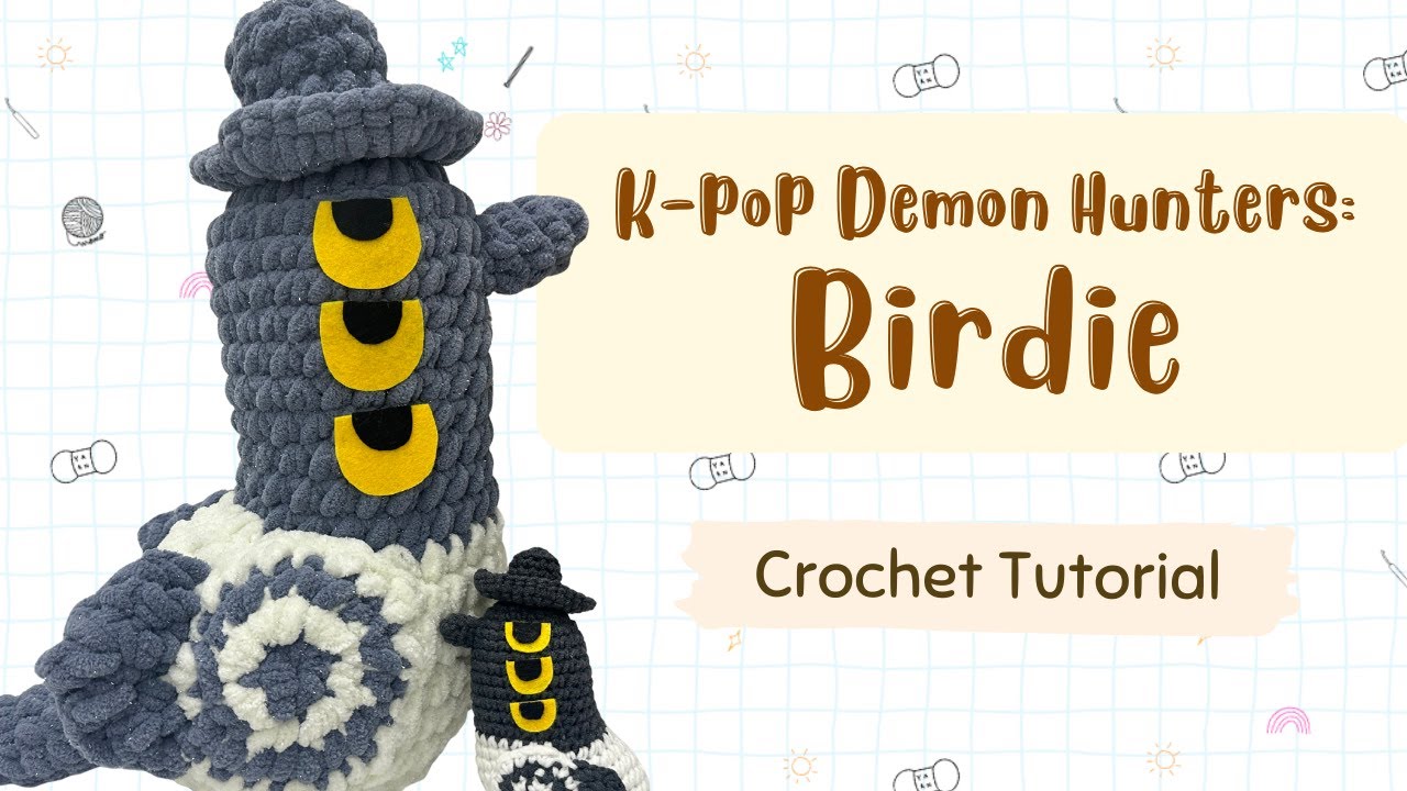 Crochet Tutorial: Crow/Birdie | Kpop Demon Hunters | Beginner Friendly Crochet Pattern