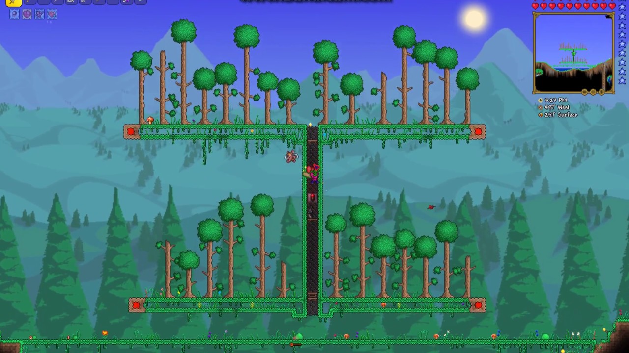 automatic tree farm in terraria 