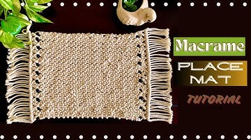 Easy knots Macrame Placemat Tutorial | Beginner friendly