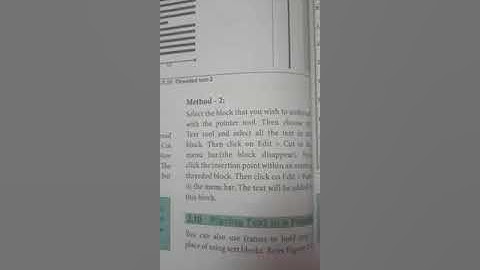 12th computer application (em) - placing text in a frame