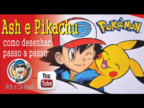 Ash, Pikachu  Pokemon, Desenho, Desenhos