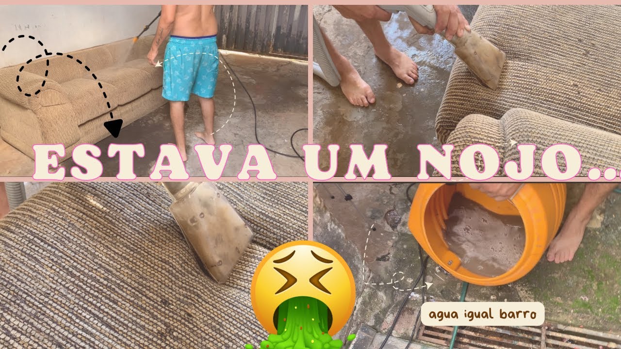 Lavei Meu Sofá de 20 Anos Estava Um Nojo 🤮  Sujeita Escondida… Olha Esse Antes e Depois!”