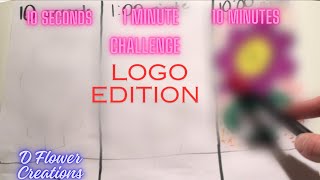 10 Seconds, 1 Minute, 10 Minute Art Challenge! Logo Edition! (Celebration of 100 subs)