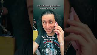How different generations answer the phone #differentgenerations #comedy #genzhumor #generations