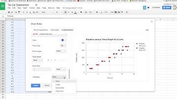 Graphing 2 Cars with Sheets