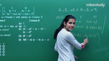 JEE Mathematics | 20. Determinants | JEE Advanced Pattern Exercise | In Hindi | By Misostudy