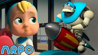 CRAZY Rocket Ship !!! | ARPO the Robot | Educational Kids Videos | Moonbug Kids