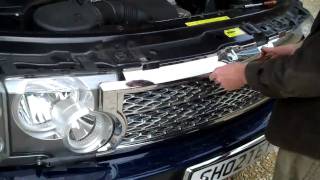 Chrome front bumper trim splitter strip for Range Rover L322 Vogue SE 2010 on
