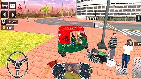 tuk tuk auto rickshaw driving simulator - city auto rickshaw game - android gameplay