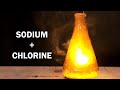 Making table salt using sodium metal and chlorine gas