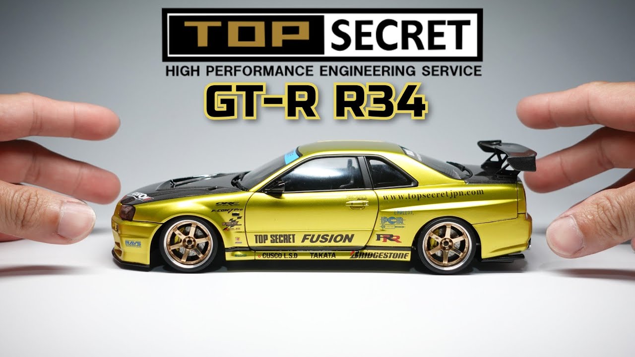 Building A Carbon Skyline GT-R R34 1/24 Scale Model Car, Part 1/2