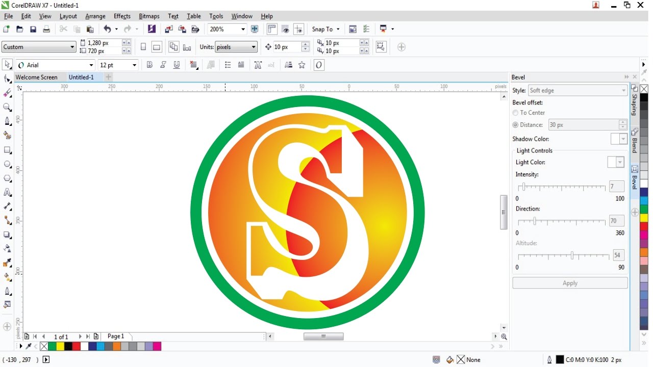 11 Cara Membuat Desain Logo Simple  Di CorelDRAW X7 