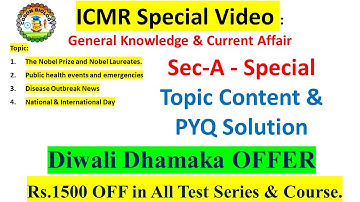 ICMR JRF 2020 - G.K. & Current Affair , Previous Year Question Solution & Expected Question Analysis