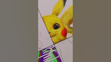 DraWing Pikachu, But 4 Different  Styles  PART 1-4 #shorts #art #drawing