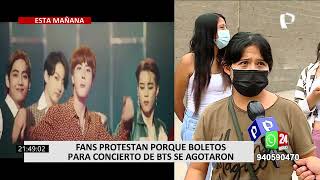 Fanáticas de BTS protestan porque boletos para concierto se agotaron