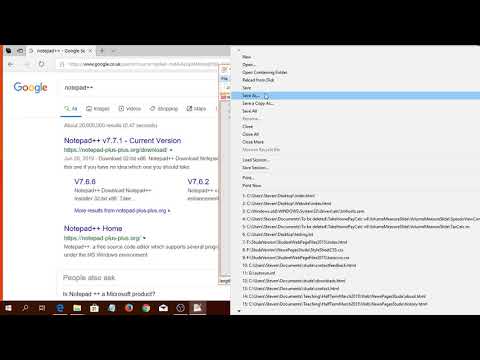 Using Notepadplusplus to make a website
