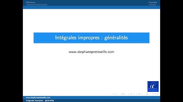 Intégrales impropres en l