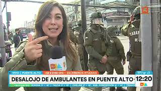 Tenso desalojo de comerciantes ambulantes en Puente Alto. Tu Día, Canal 13