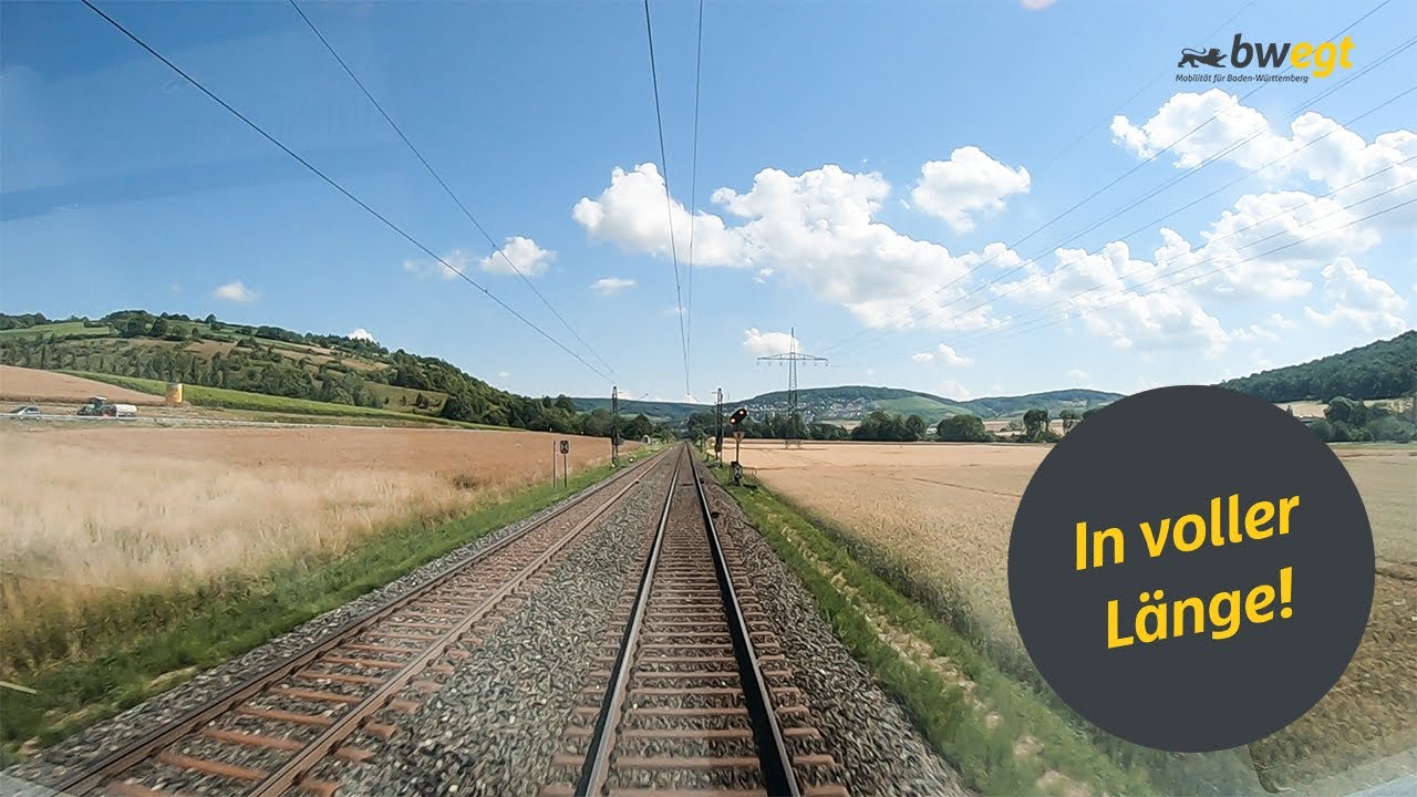 Führerstandsmitfahrt von Stuttgart nach Würzburg mit bwegt