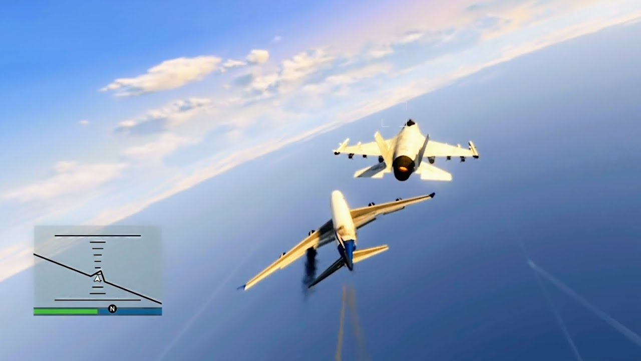 GTA V Military jet Bombing a civilian plane  Xbox series s