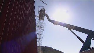 Camp Pendleton Marines reinforce border wall in Campo