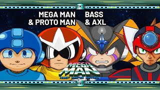 Robot Master Mayhem Day 1 Mega Man Proto man vs Bass Axl