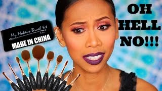 WTFUSS?!? My Makeup Brush Set Oval Brush ( Artis Dupe ) HONEST REVIEW | AirahMorenaTV