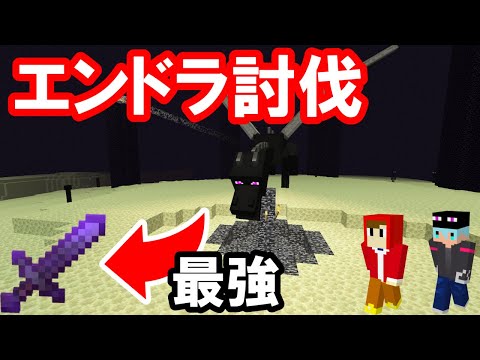 TAMEKURA！世界最強のエンチャント防具・ツールを使ってエンダードラゴンまで討伐チャレンジ【マインクラフト】