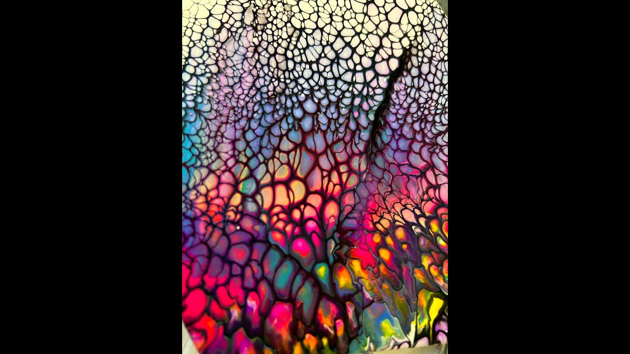 030. Tie-dye Neon colors! Bloom Technique/ Fluid Art/