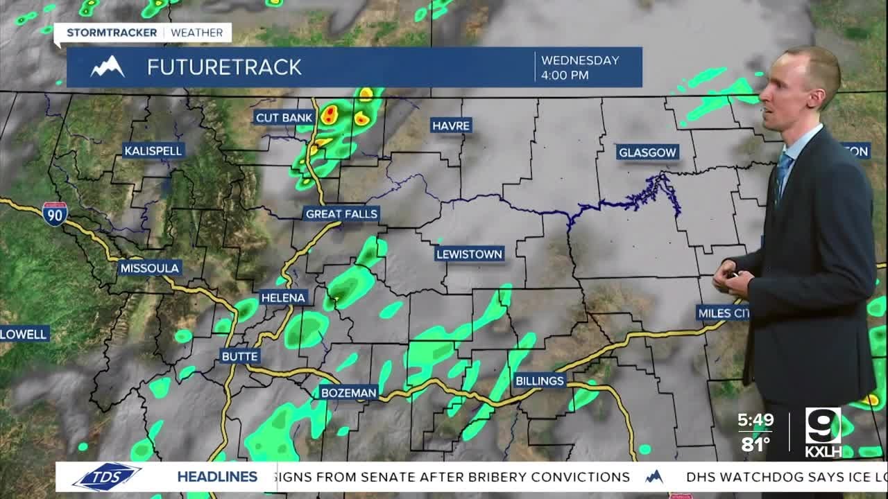 Chance of PM showers/storms again on Wednesday - YouTube