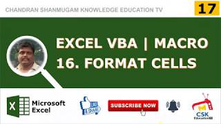 EXCEL VBA | FORMAT CELLS | MACRO
