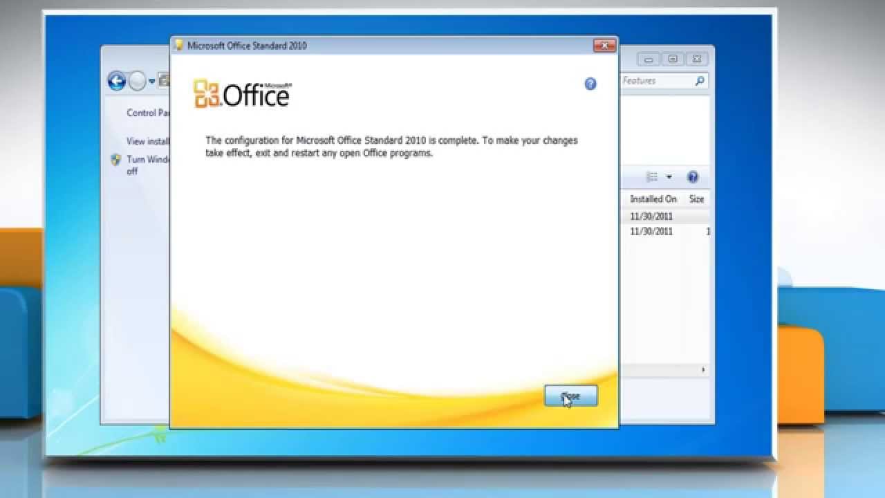 how to uninstall and reinstall microsoft outlook 2010
