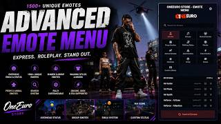 [1€] Advanced Emote Menu for FiveM | 1500+ Emotes | Overhead Status & Emoji | QBCore, Qbox & ESX