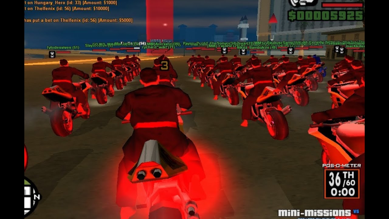 Four NPCs in a motorbike convoy (all FCR 900). Hare Krishna GTA 1