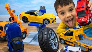 Oyuncak Arabalar Kaza Yaptı Sürpriz Kutudan Bruder Çekici Ve Tamirhane Seti Çıktı