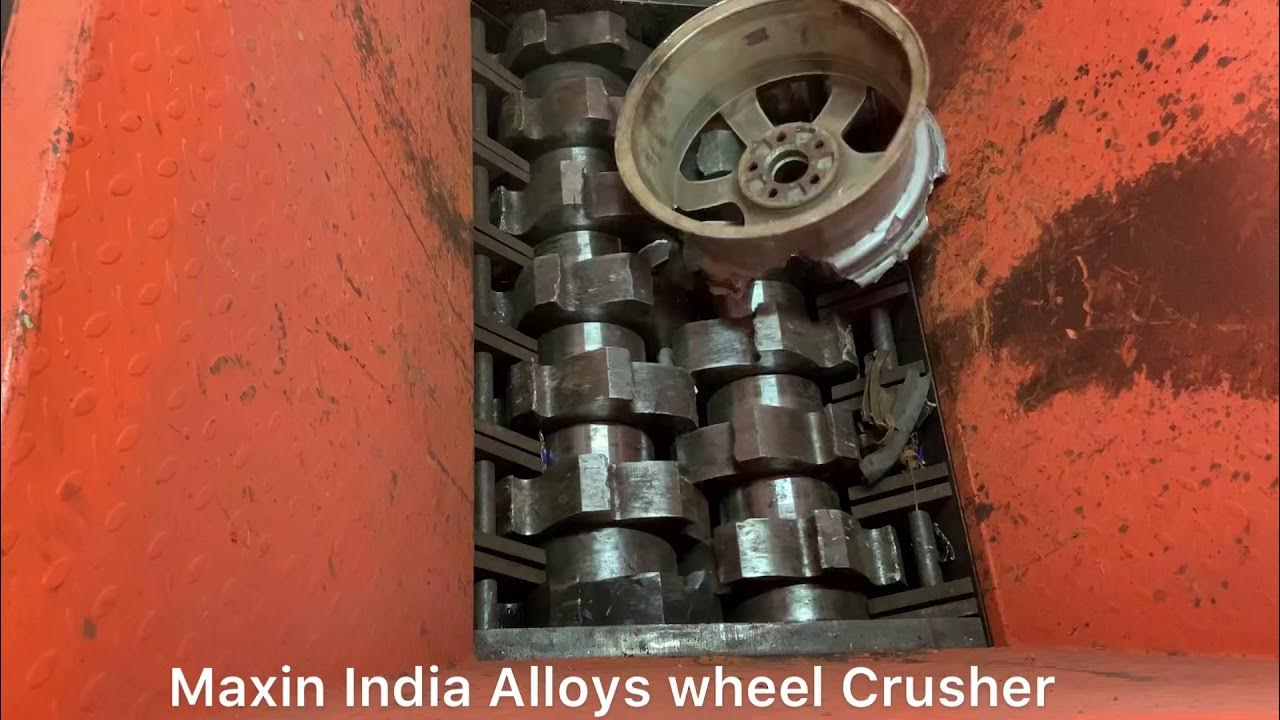 Car Alloys wheel Crusher, Alloy wheel Crusher, Engine Block Shredder, 
