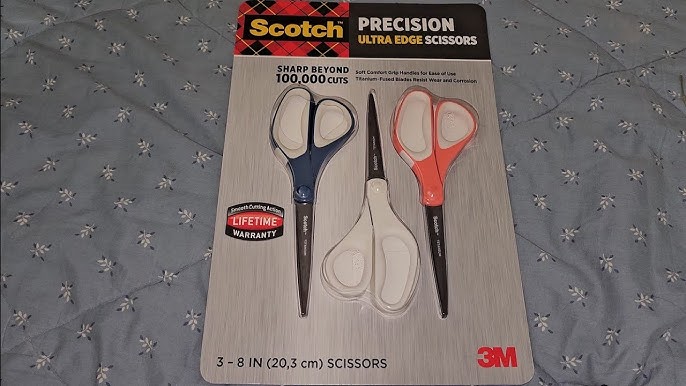 Scotch Precision Ultra Edge 8-Inch Scissors, 3 pack