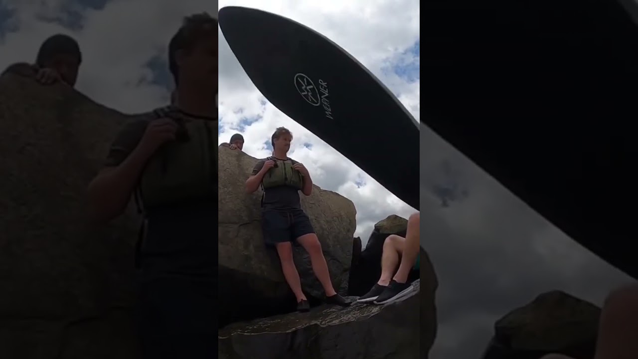 Tourist stranded in middle of class 5 rapid jet boat ranger rescue