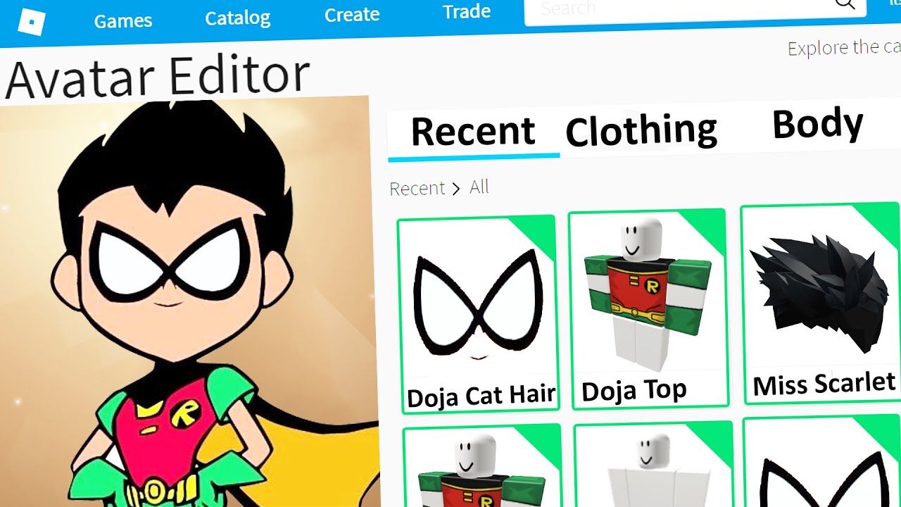 Making Teen Titans Go Robin A Roblox Account Youtube - get the robin on roblox