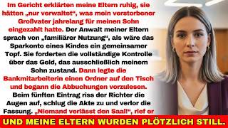 Meine Eltern zweigten das Sparkonto meines Kindes ab — bis die Bank im Gericht alles offenlegte